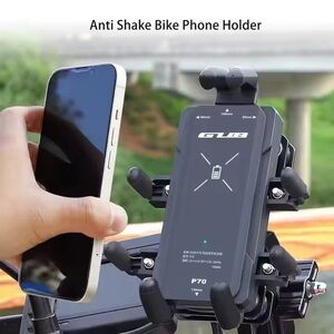 GUB Motorcycle Phone Holder 15W Wireless Charger USB Charging Mount Smartphone